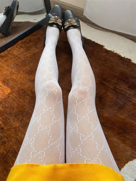 collant blanc gucci|Chaussettes et collants Gucci pour femme .